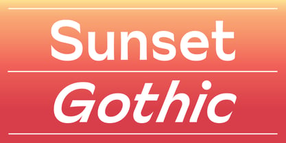 Sunset Gothic Font Poster 1